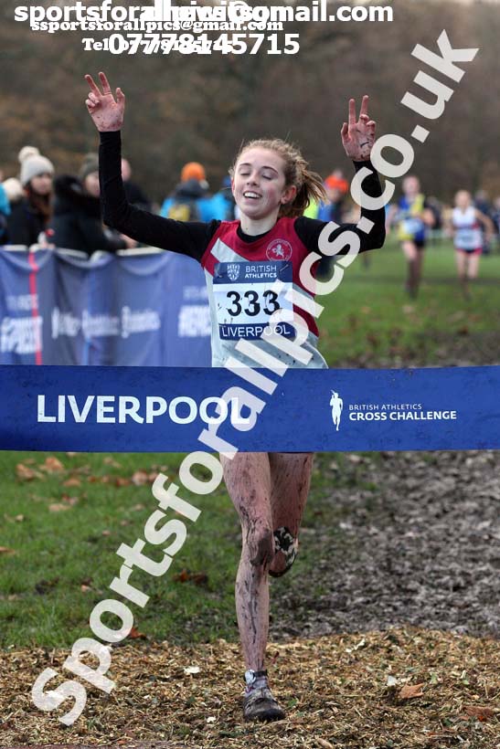 Girls under-15s 2017 British Athletics Liverpool Cross Challenge, Sefton Park, Liverpool. Photo:  David T. Hewitson/Sports for All Pics